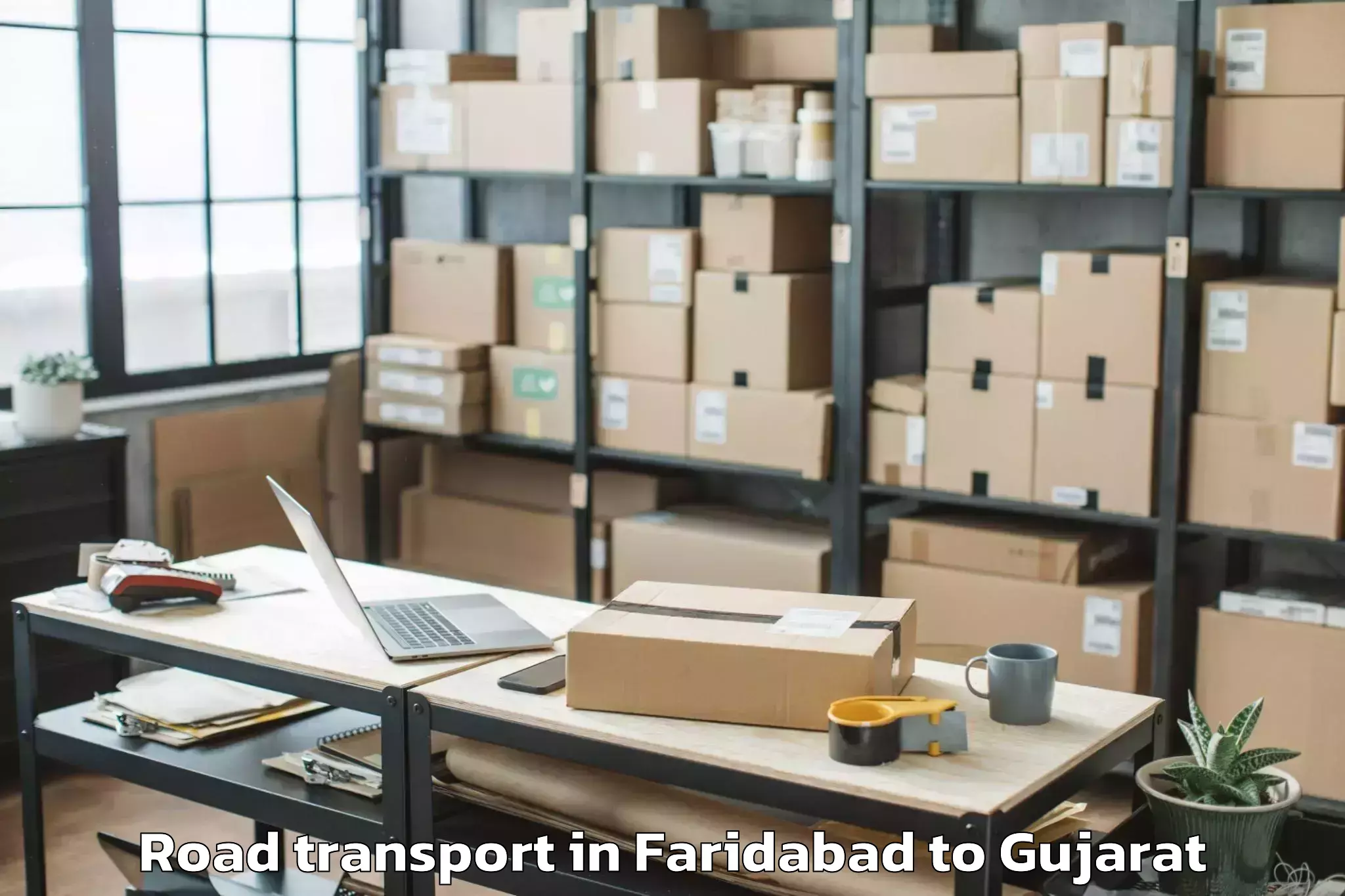 Book Your Faridabad to Dhrangadhra Road Transport Today